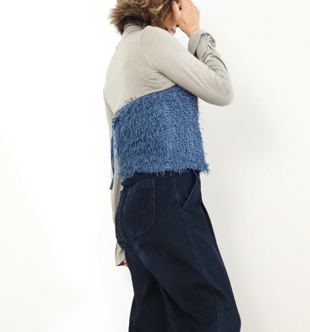 Boutique Ordinary ブティックオーディナリー シャギーフリンジベアトップビスチェ 