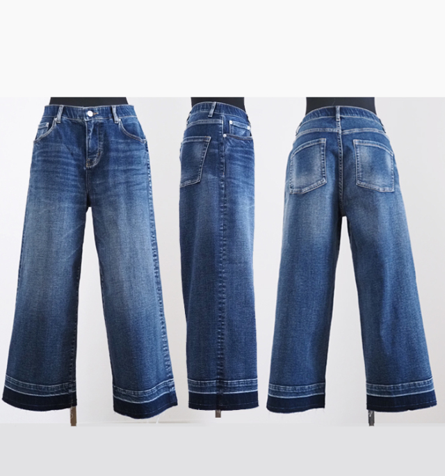 Boutique Ordinary ブティックオーディナリー 裏起毛デニム ワイドパンツ