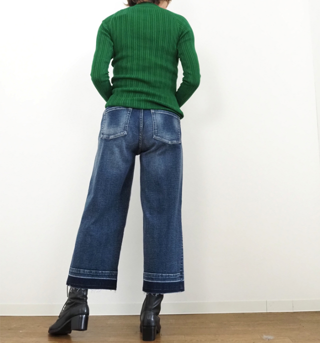 Boutique Ordinary ブティックオーディナリー 裏起毛デニム ワイドパンツ