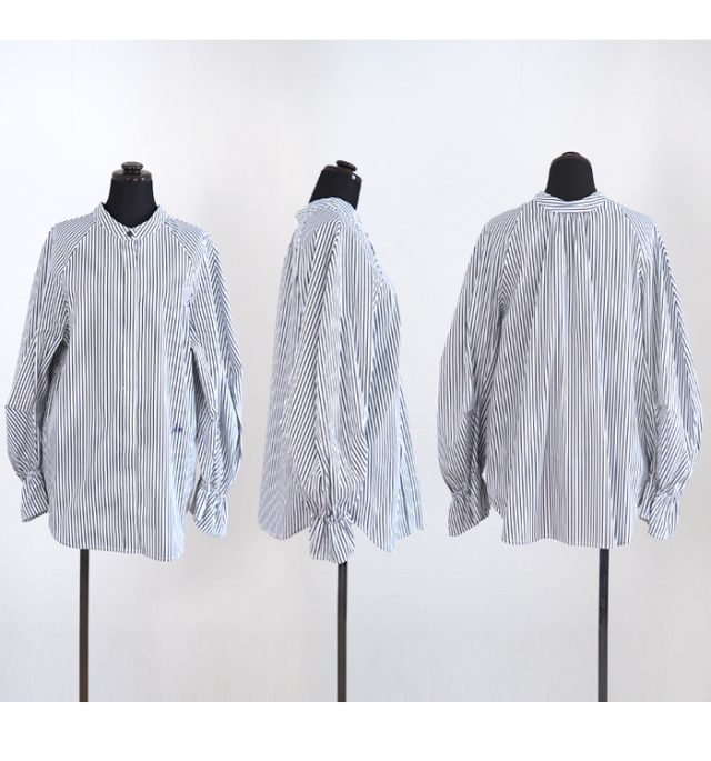 Boutique Ordinary ブティークオーディナリー 2wayバンドカラーシャツ レディース BO25-205B Boutique Ordinary ブティークオーディナリー 2wayバンドカラー