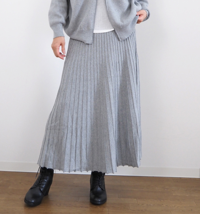 Boutique Ordinary ブティークオーディナリー プリーツ風ニットスカート レディース