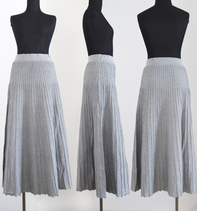 Boutique Ordinary ブティークオーディナリー プリーツ風ニットスカート レディース