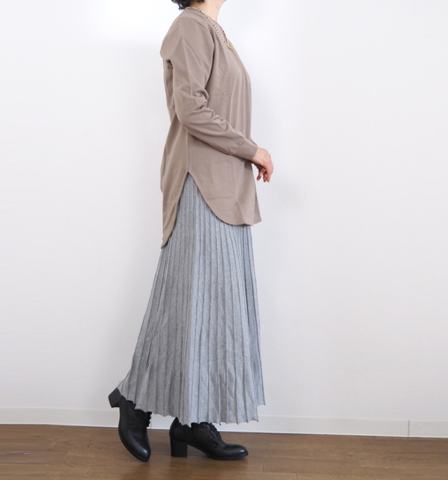 Boutique Ordinary ブティークオーディナリー プリーツ風ニットスカート レディース