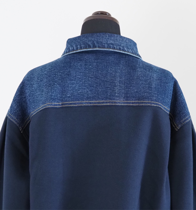 Boutique Ordinary ブティークオーディナリー 裏起毛デニムxジャージィジャケット