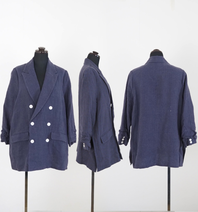 Boutique Ordinary ブティックオーディナリー リネンジャケット ダブルブレスト