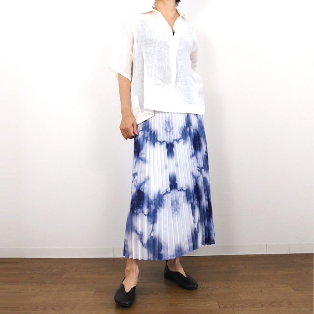Boutique Ordinary ブティークオーディナリー プリーツスカート タイダイプリント