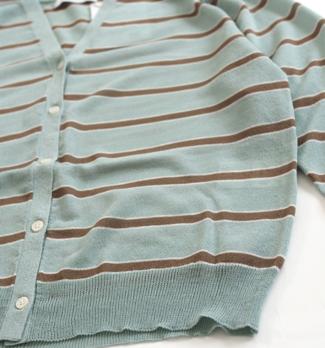 Boutique Ordinary ブティークオーディナリー シアーニットボーダーカーディガン