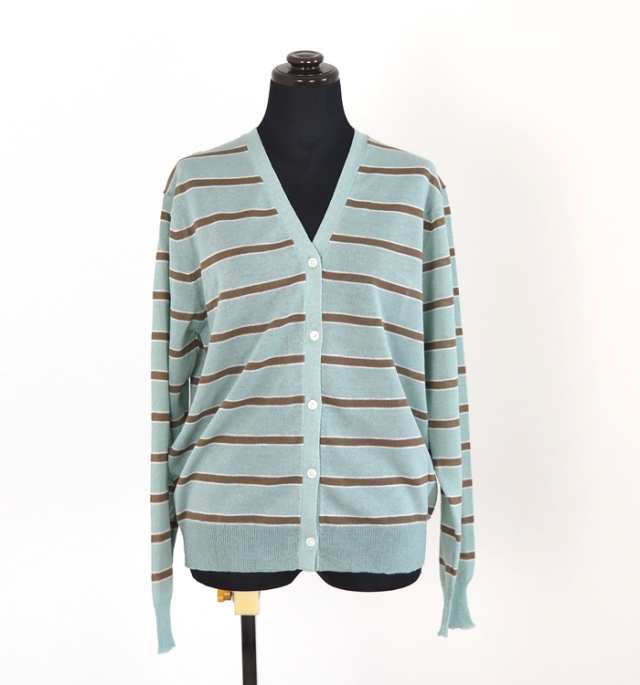 Boutique Ordinary ブティークオーディナリー シアーニットボーダーカーディガン