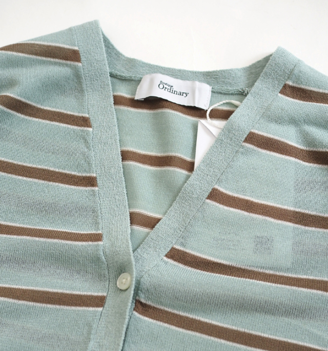 Boutique Ordinary ブティークオーディナリー シアーニットボーダーカーディガン