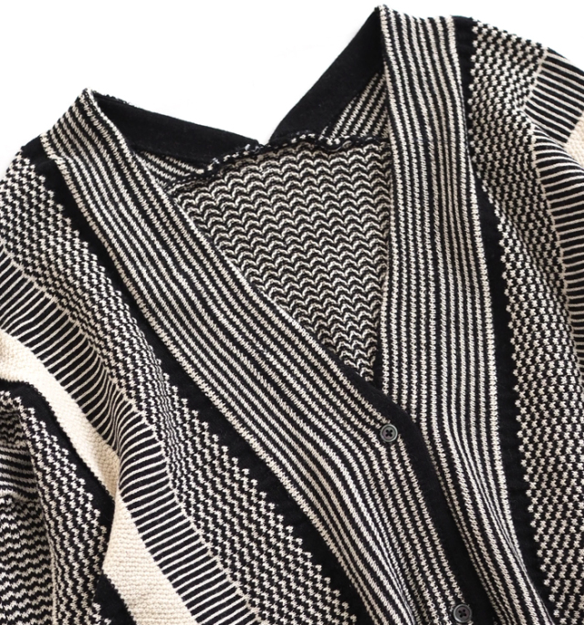 Boutique Ordinary ブティークオーディナリー ジャガードニット Vネックカーディガン