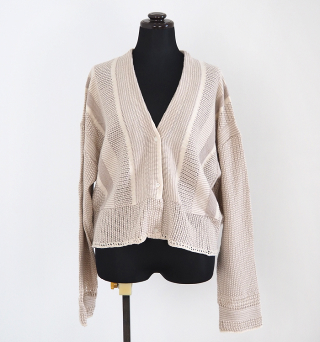 Boutique Ordinary ブティークオーディナリー ジャガードニット Vネックカーディガン