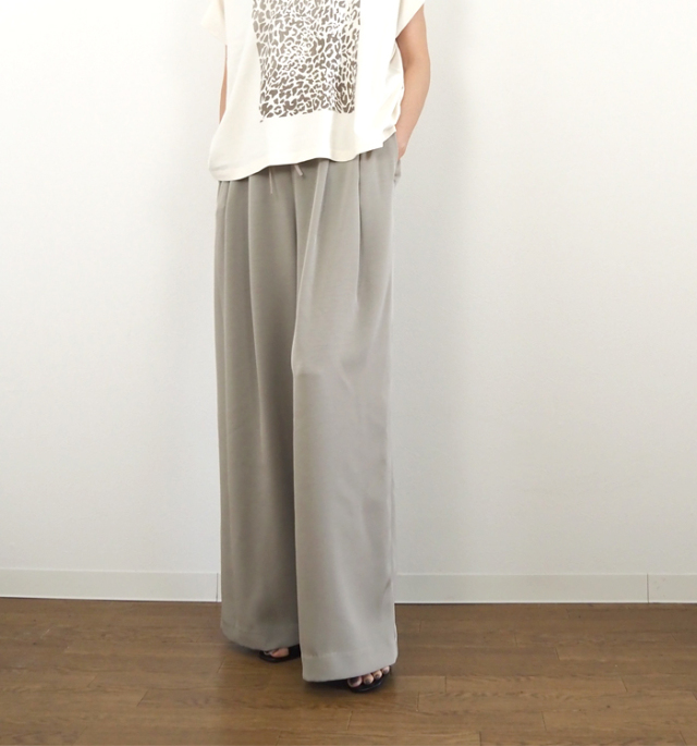 Boutique Ordinary ブティークオーディナリー とろみワイドパンツ 落ち感 
