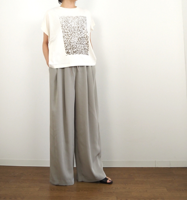 Boutique Ordinary ブティークオーディナリー とろみワイドパンツ 落ち感 
