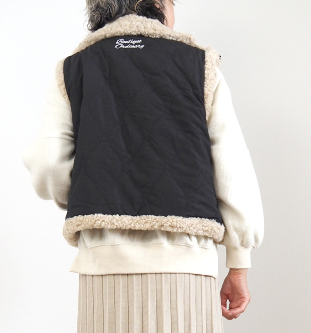 Boutique Ordinary ブティークオーディナリー リバーシブルボアパデッドベスト