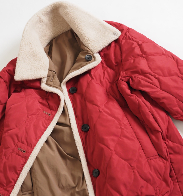 Boutique Ordinary ブティークオーディナリー リバーシブルダウンコート ボア ロング