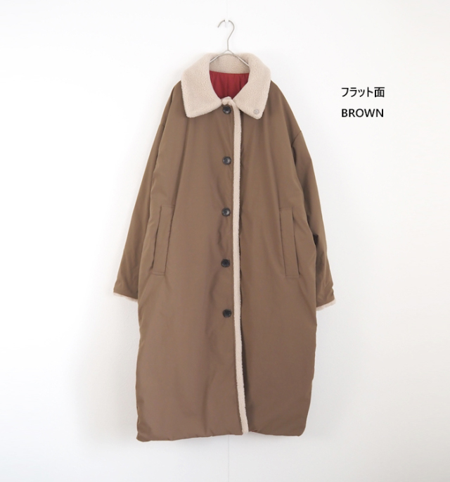 Boutique Ordinary ブティークオーディナリー リバーシブルダウンコート ボア ロング