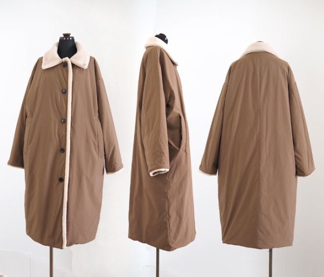 Boutique Ordinary ブティークオーディナリー リバーシブルダウンコート ボア ロング