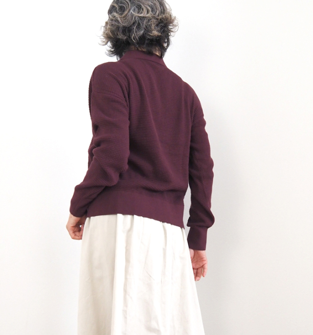 Boutique Ordinary ブティークオーディナリー ワッフルスキッパーカラーニット