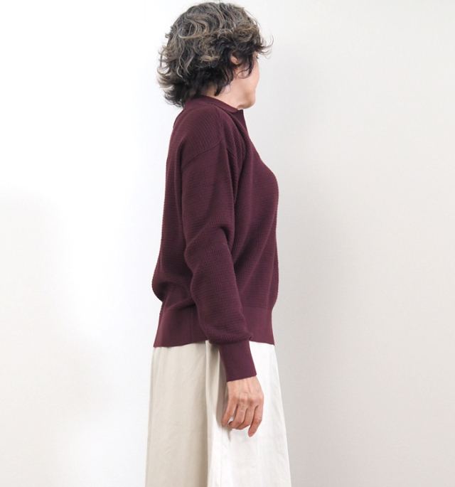 Boutique Ordinary ブティークオーディナリー ワッフルスキッパーカラーニット