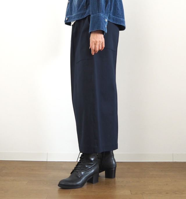 nicholson and nicholson ニコルソンアンドニコルソン チノクロス ストレートスカート ロング丈