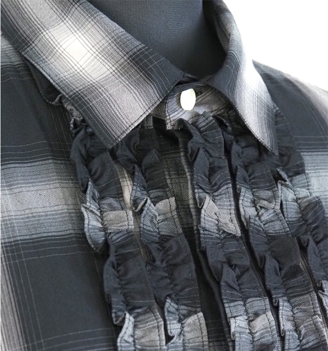 nicholson and nicholson ニコルソンアンドニコルソン フロントフリルシャツ