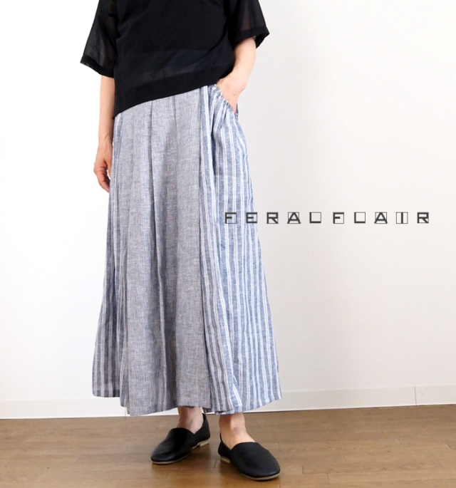 SALE プルオーバーカットソー リネン天竺 グリーン レディース フィラルフレア FERAL FLAIR FERAL FLAIR SALE プルオーバーカットソー リネン天竺 グリーン