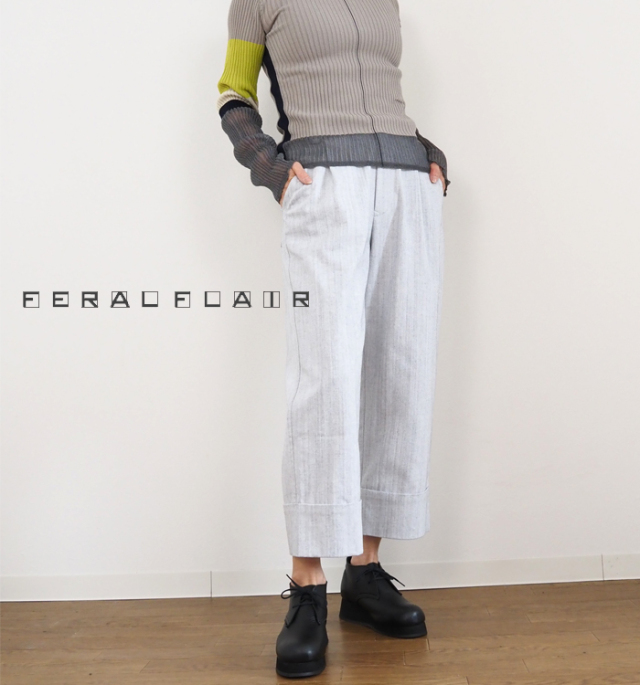 FERAL FLAIR フィラルフレア パンツ シャドーストライプデニム