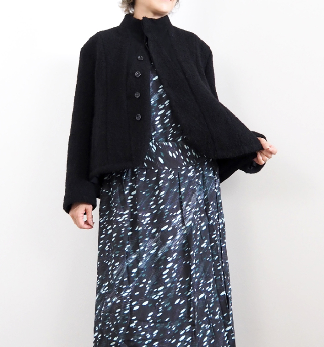 FERAL FLAIR フィラルフレア フレアーヘムジャケット アルパカループツイード