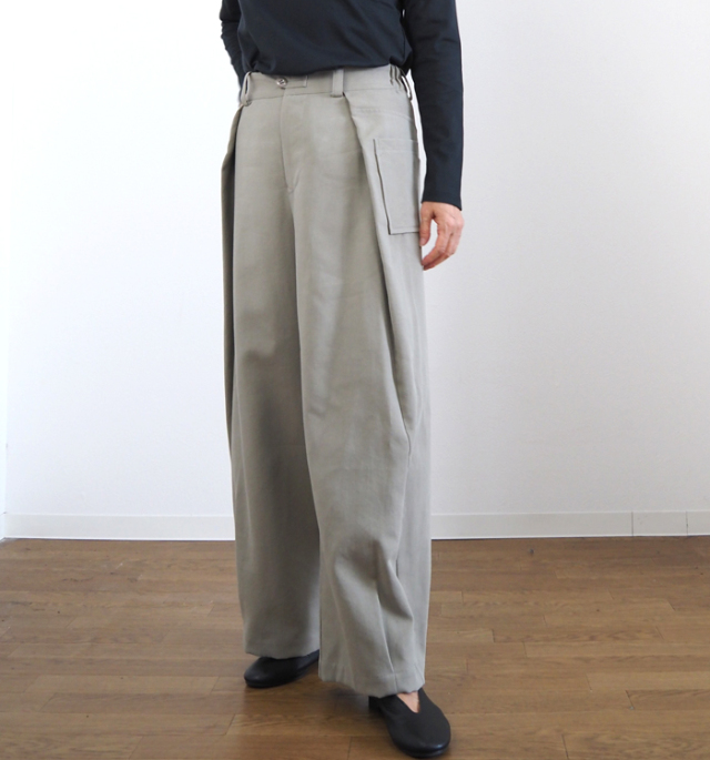 FERAL FLAIR フィラルフレア カーブパンツ ローターリーバイオ加工ダブルクロス レデーィス