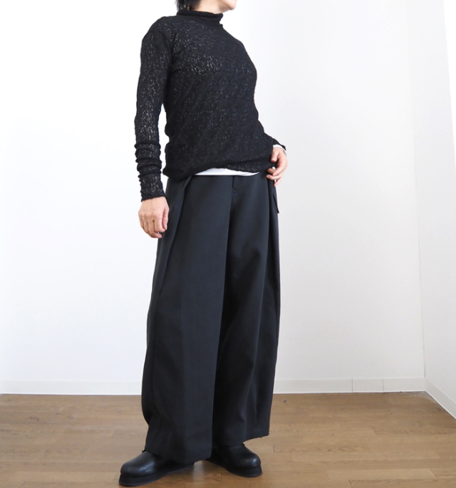 FERAL FLAIR フィラルフレア カーブパンツ ローターリーバイオ加工ダブルクロス レデーィス