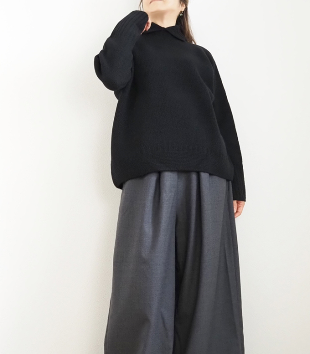 nicholson and nicholson ニコルソンアンドニコルソン ウールニット変形タートルプルオーバー 