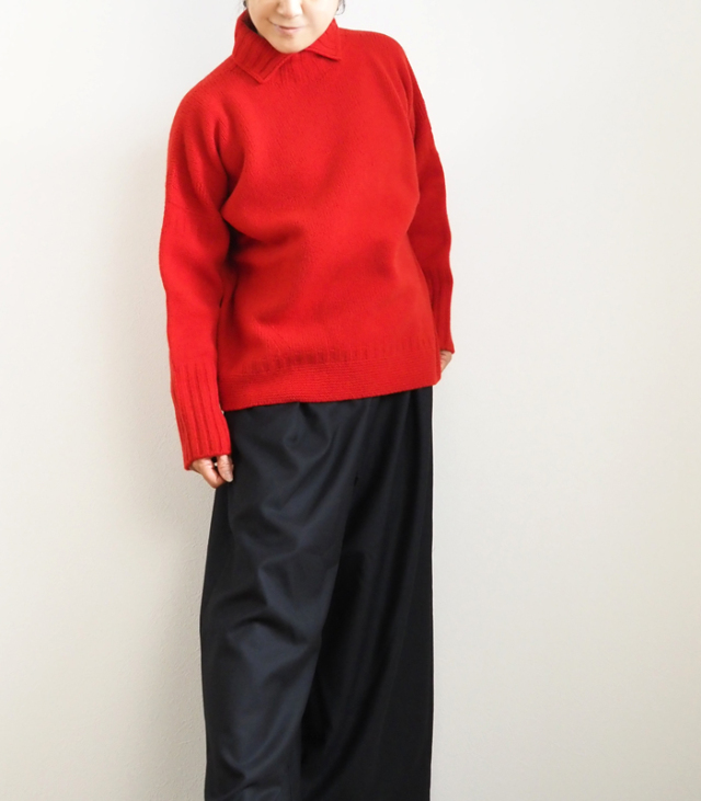 nicholson and nicholson ニコルソンアンドニコルソン ウールニット変形タートルプルオーバー 