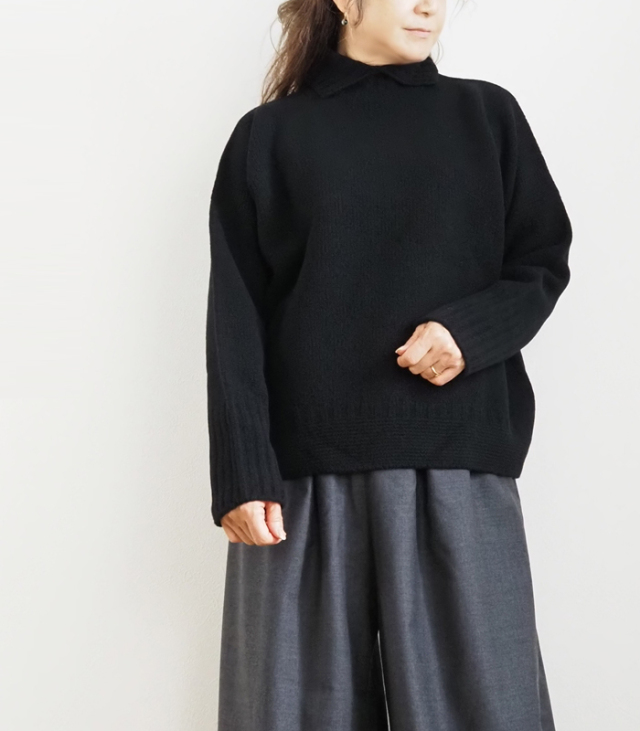 nicholson and nicholson ニコルソンアンドニコルソン ウールニット変形タートルプルオーバー 