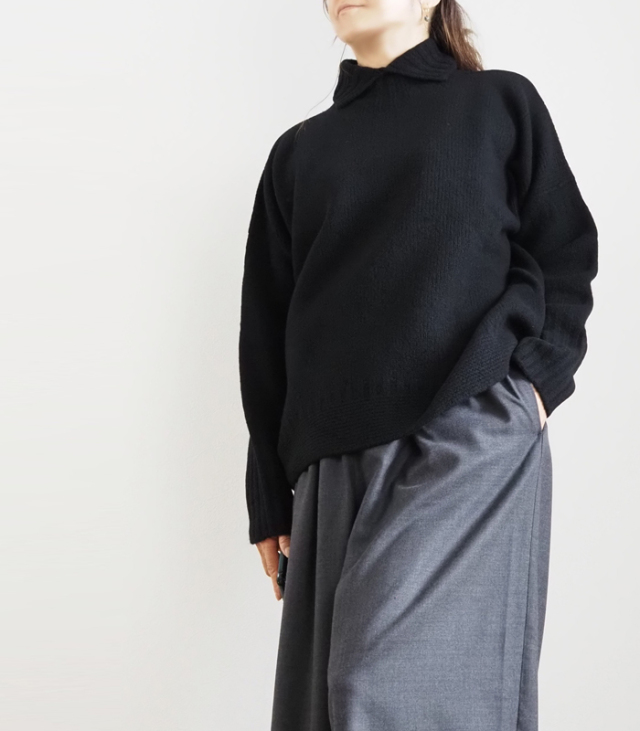 nicholson and nicholson ニコルソンアンドニコルソン ウールニット変形タートルプルオーバー 