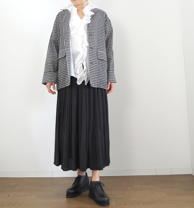 Liyoca リヨカ コットンシフォンフリルブラウス シアー 長袖 