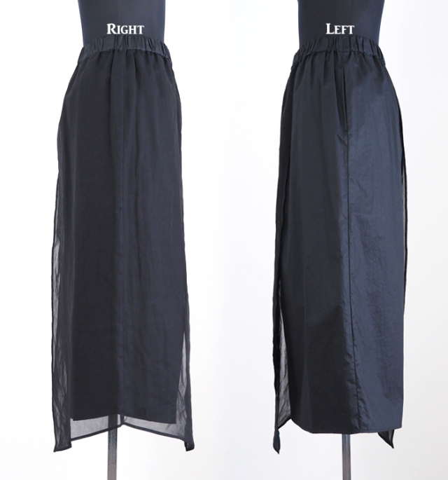 nicholson & nicholson  ニコルソンアンドニコルソン コットンオーガンジーラップスカート ブラック