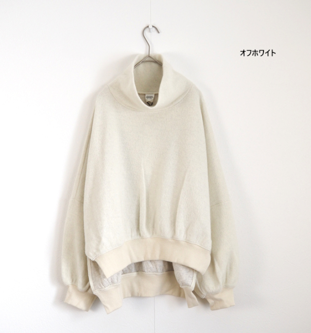 MANON マノン ニットライクハイネックオーバーサイズプルオーバー