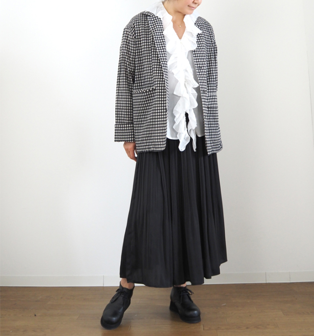 MANON マノン ギンガムチェックシャツジャケット