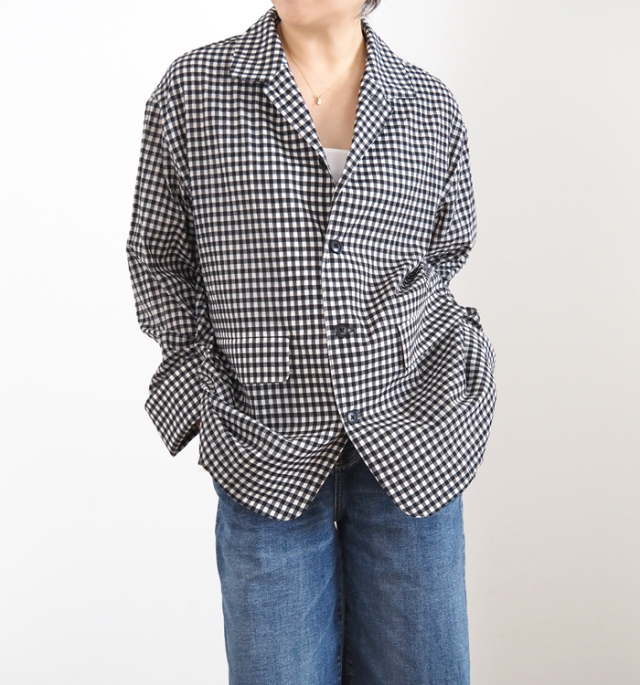 MANON マノン ギンガムチェック スピンドルジャケット