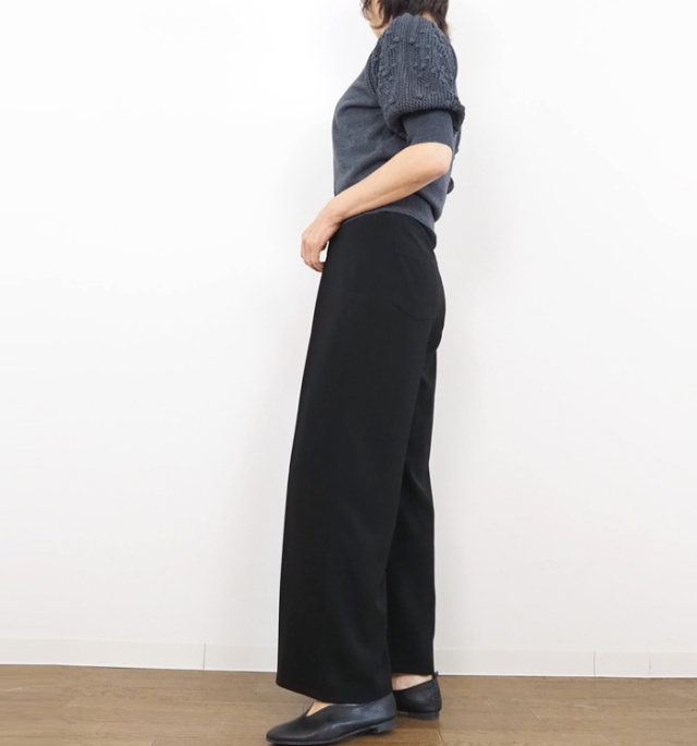 MANON マノン レースパフスリーブニット プルオーバー レディース