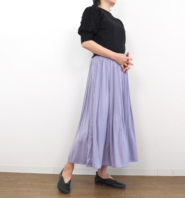 MANON マノン レースパフスリーブニット プルオーバー レディース