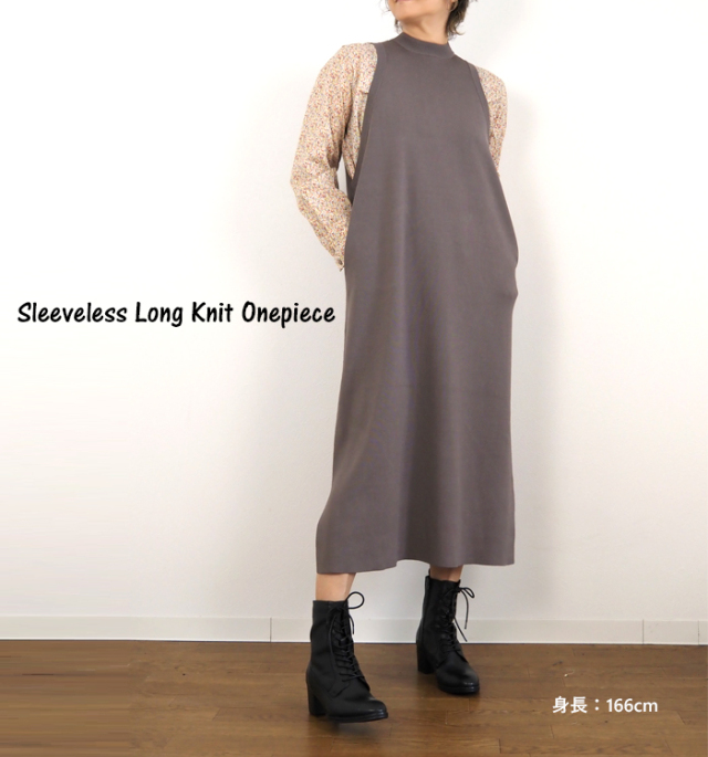 MANON マノン スリーブレス ロングワンピース レディース