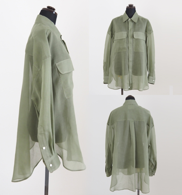 【30%OFF】マノン W POCKET BIG SHIRT ダブルポケット ビッグ シャツ メール便OK MANON MNN-SH-288 長袖 シアー 楽天市場】(メール便OK) 【30%OFF】MANON マノン W POCKET BIG