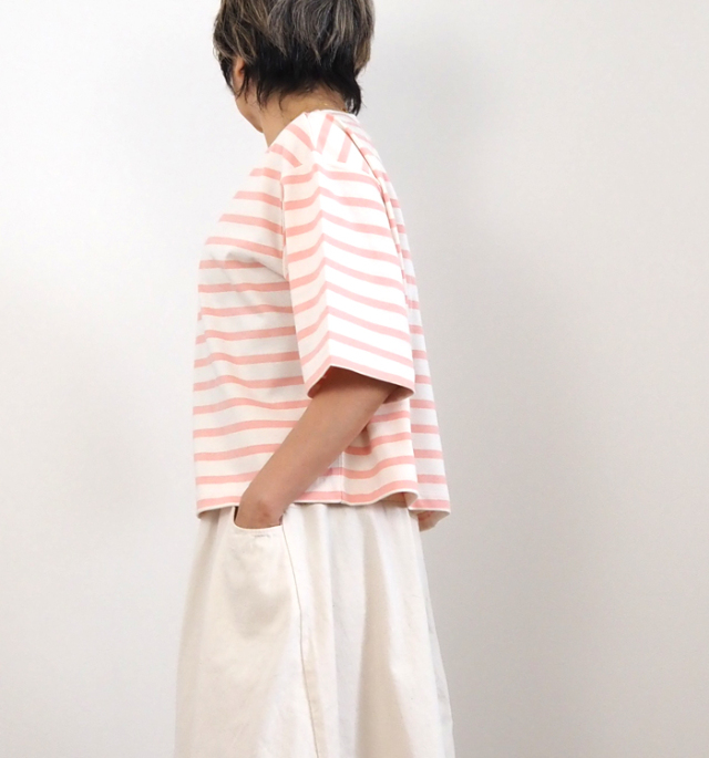 MANON マノン ボートネックボーダーTシャツ レディース