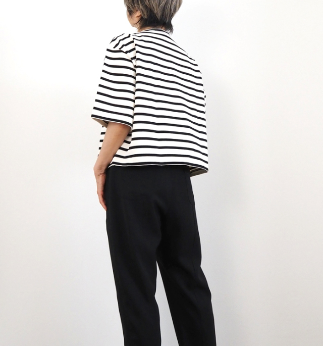 MANON マノン ボートネックボーダーTシャツ レディース