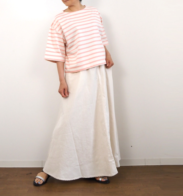 MANON マノン ボートネックボーダーTシャツ レディース