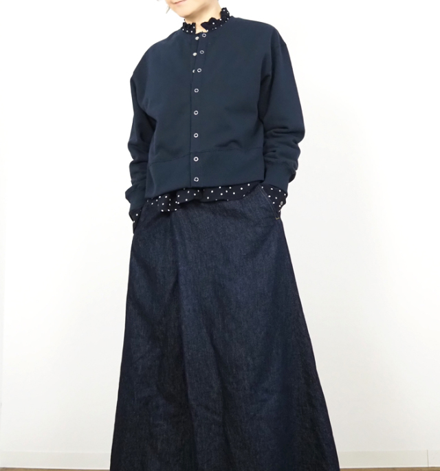 MANON マノン 裏起毛スウェットカーディガン レディース