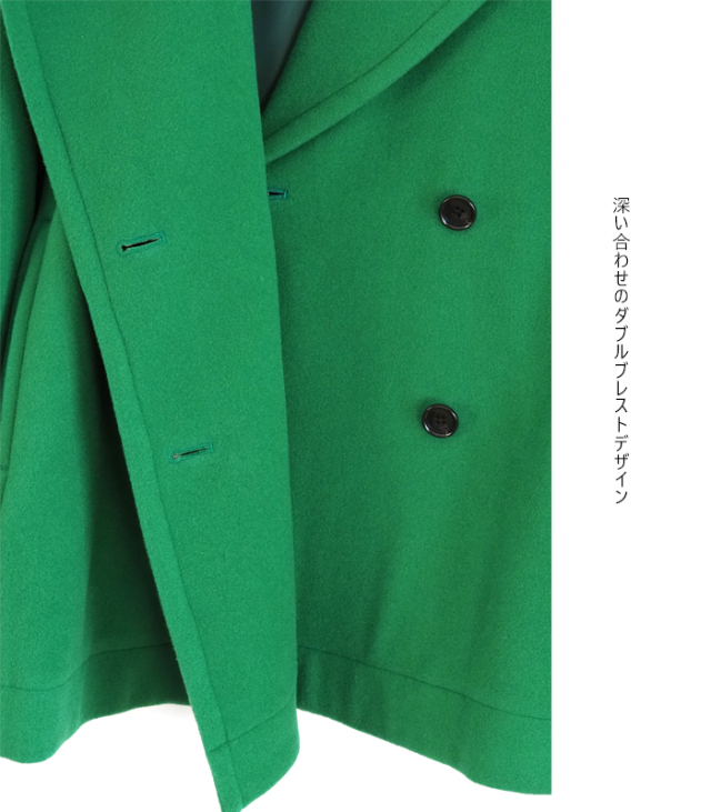 nicholson and nicholson ニコルソンアンドニコルソン メルトンウールコート グリーン レディース