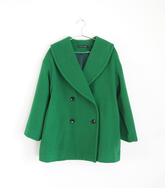 nicholson and nicholson ニコルソンアンドニコルソン メルトンウールコート グリーン レディース