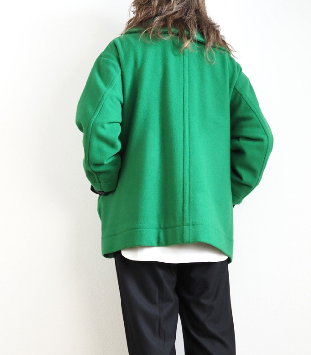 nicholson and nicholson ニコルソンアンドニコルソン メルトンウールコート グリーン レディース